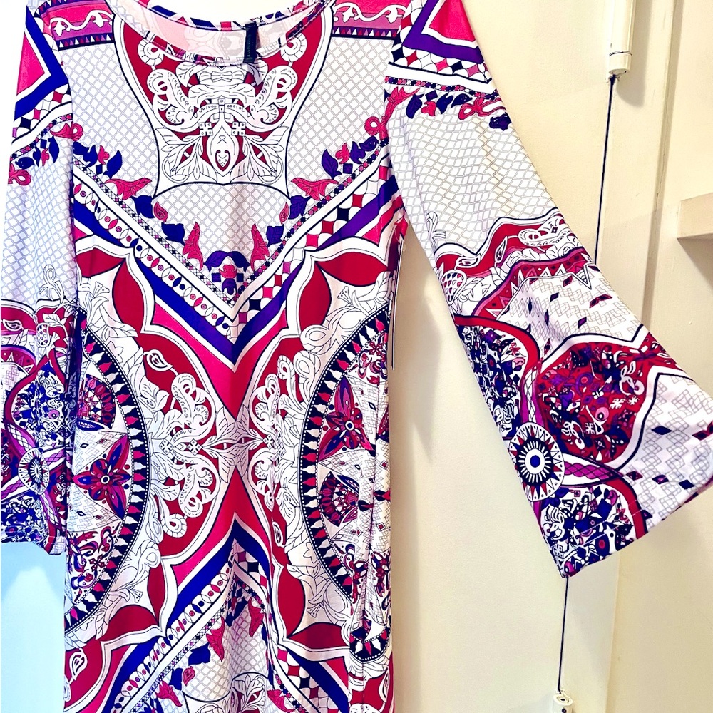 Jean-Pierre Klifa Paris NWT Multicolored Daphne Dress Sz L